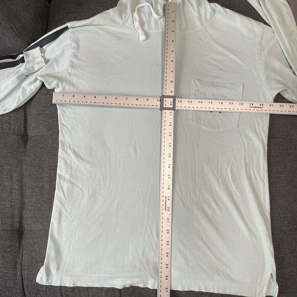 Victoria's Secret PINK Lightweight  Hoodie T Shirt Blue Dog Logo Women's Small S - Picture 8 of 9